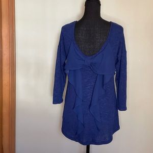 Navy sweater with bow back detailing